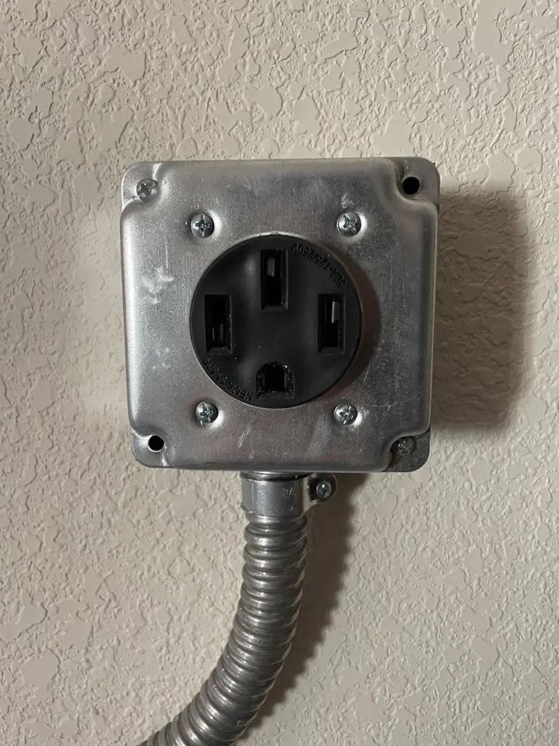 NEMA 14-50 outlet installed for Electrical Panel Upgrade in Farmersville