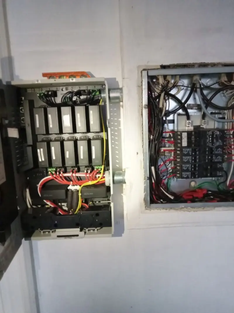 Electrical panel upgrade completed for Security Camera Wiring in Farmersville